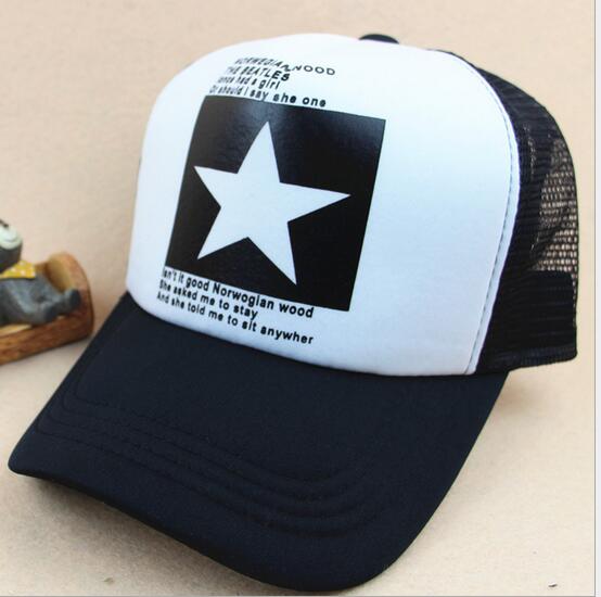 Promotional printing star summer mesh cap