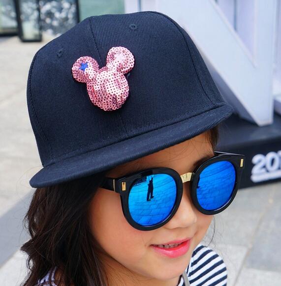 With Mickey decoration hip hop cap for children