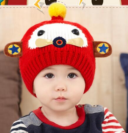 Wholesale cute with two ears knitted baby cat, knitted cat for baby