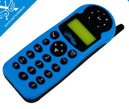Wholeasle blue color phone shape pu stress ball
