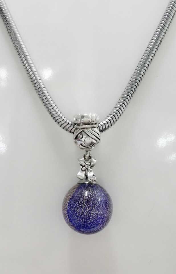 Wholesale blue color man metal pendant essencial oil diffuser necklace