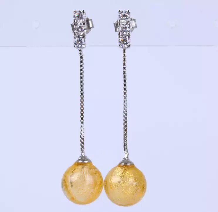 Wholesale yellow color bottle essencial oil diffuser jewelry earring