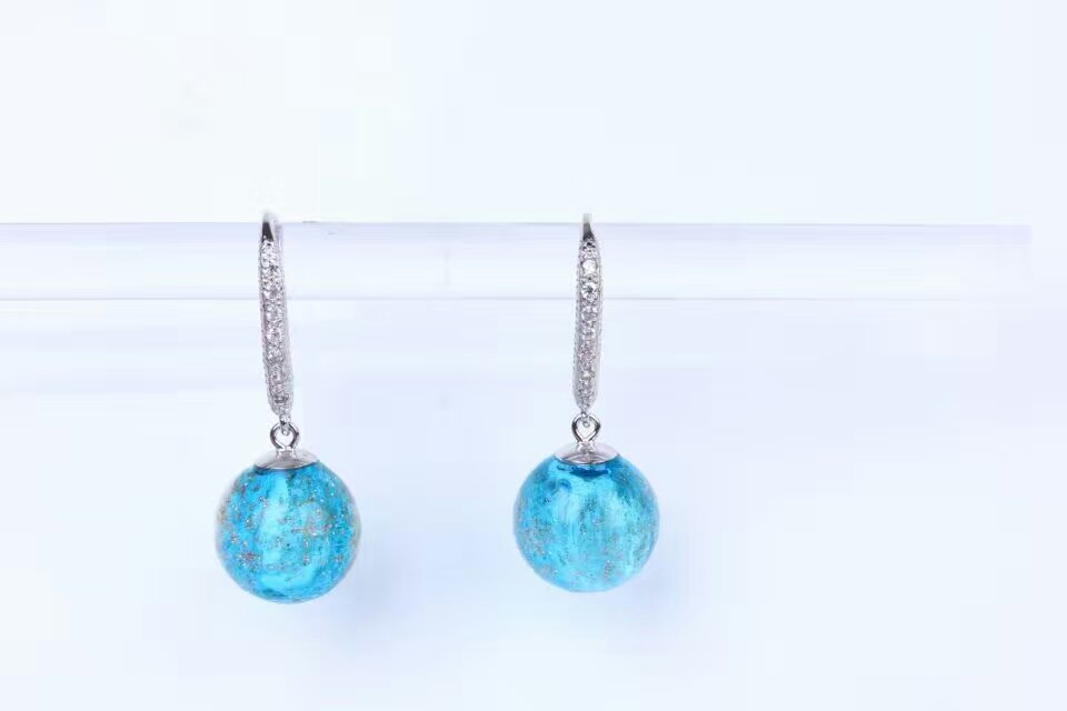 Wholesale blue color bottle essencial oil jewelry earring