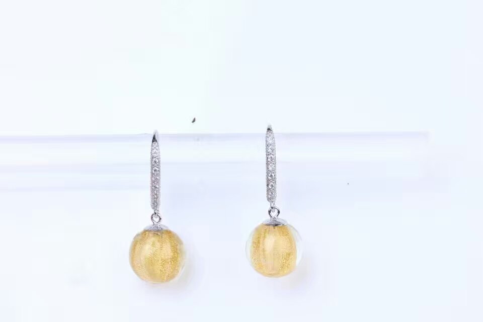 Wholesale yellow color bottle essencial oil jewelry earring