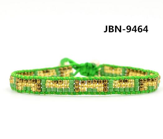 Wholesale green and yellow color bead wrap bracelet