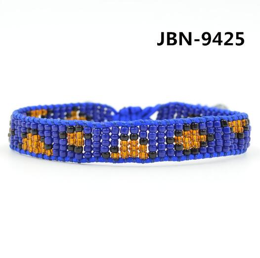 Wholesale blue color glass bead wrap bracelet