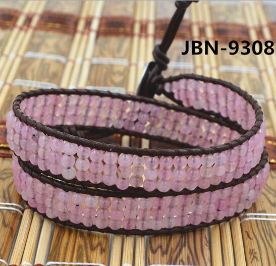Wholesale cheap customized style Multi pink color Stone Signature Wrap Bracelet