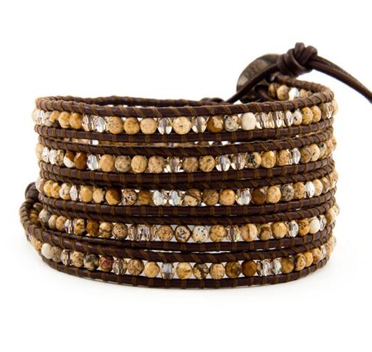 Wholesale cheap fashion diy brown wrap bracelet