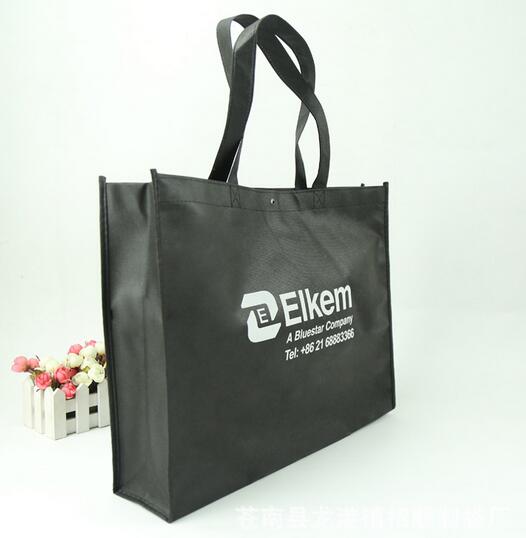Wholesale black color non woven bag with buckle