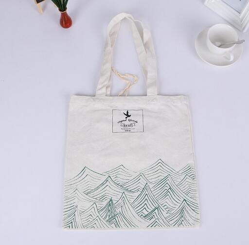 Wholesale printing logo cotton or canvas shopping bag
