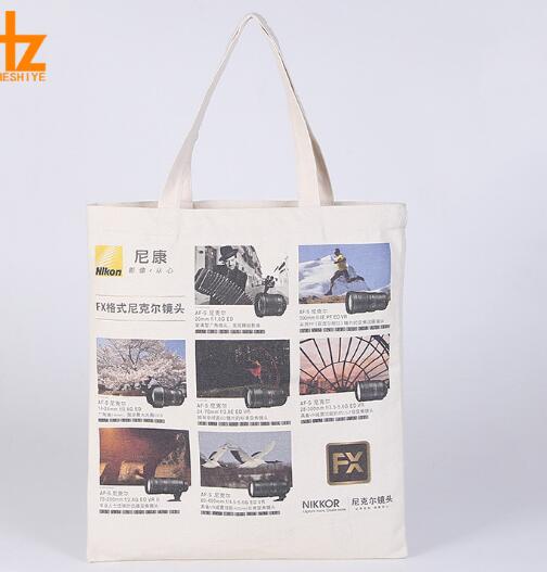 Promotional canvas or cotton custom logo shopping bag 