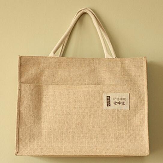 Promotional cheap flax or cotton shopping bag