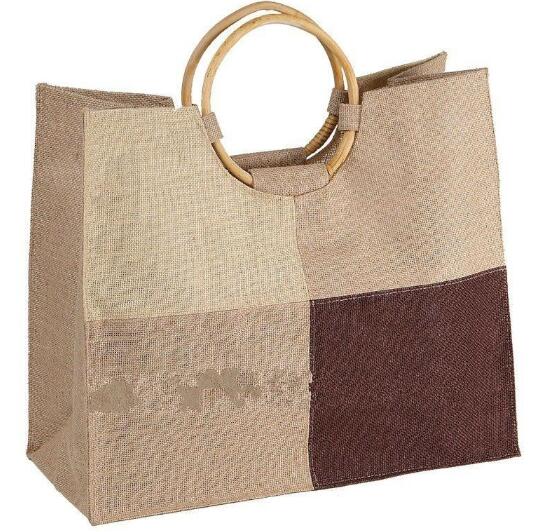 Wholesale promotional flax or linen shopping bag