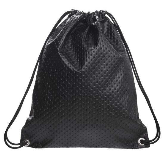Wholesale black color string bag with black rope