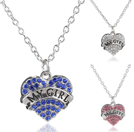 Wholesale cheap style heart shape my girl necklace