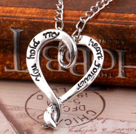 Wholesale you hold my heart forever heart shape necklace