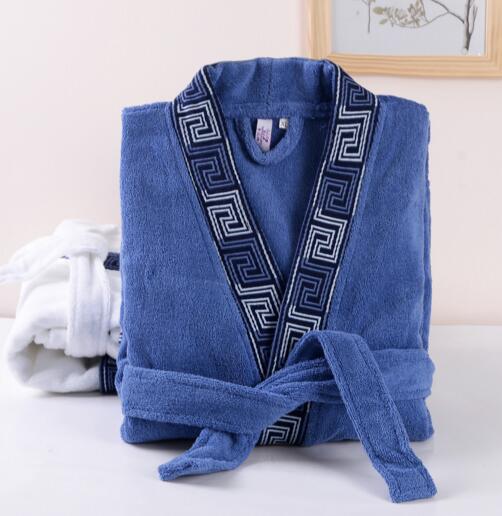 Good quality thick cotton luxury home bathrobes for woman or man