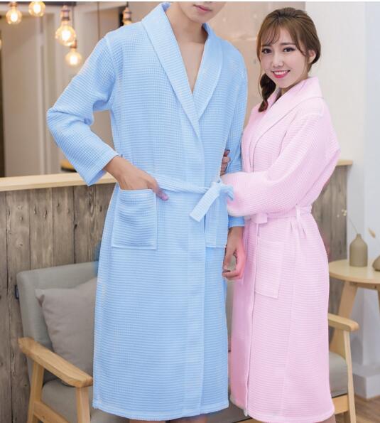 Good quality waffle robe waffle bathrobe for man or woman hotel or home