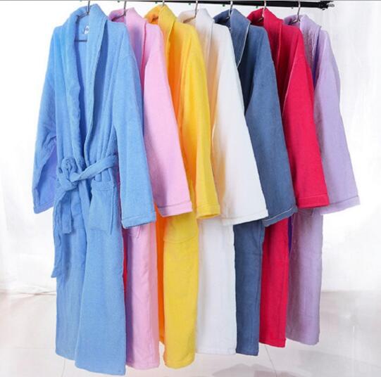 Good quality luxury terry bathrobe for woman or man in home or hotel