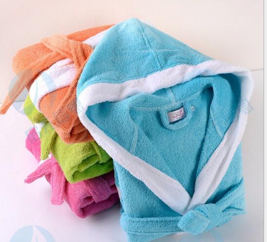 High quality cotton terry children bathrobe for boy or girl