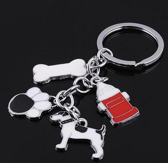 Wholesale dog shape metal keychain
