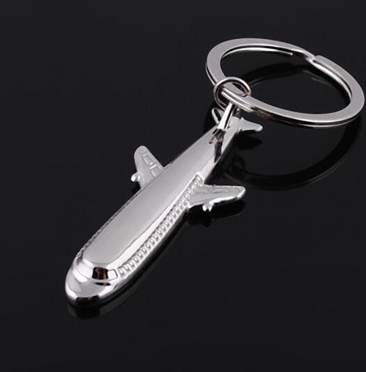 Promotional cheap style airplane shape metal keychain