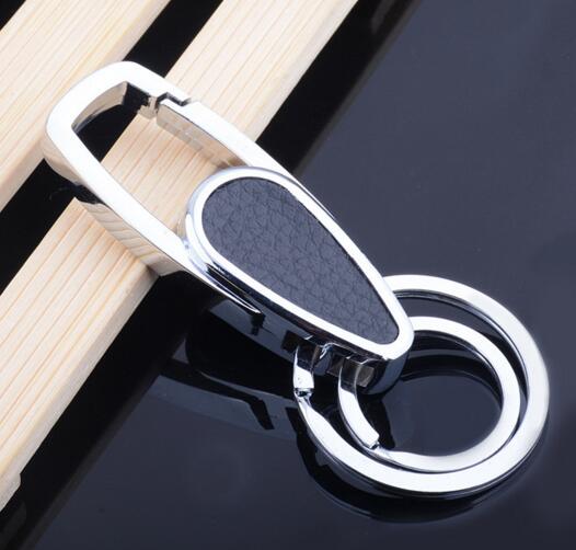 Promotional with carabiner function leather keychain