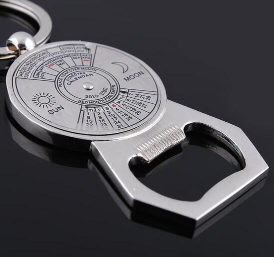 Good quality Perpetual Calendar shape with bottle opener keychain