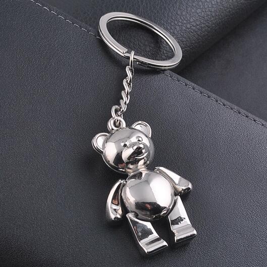 Good quality bear shape metal keychain