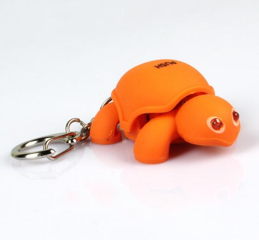 Promotional turtle shape with  sound and led keychain