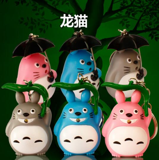 Promotional Totoro shape with sound and led keychain