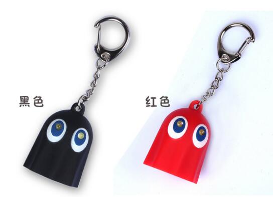 Promotional ghost shape with sound and led keychain