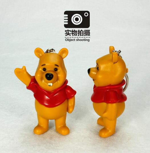 Promotional bear shape with sound and led ledkeychain