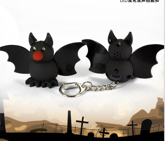 Promotional bat shape with sound and led keychain