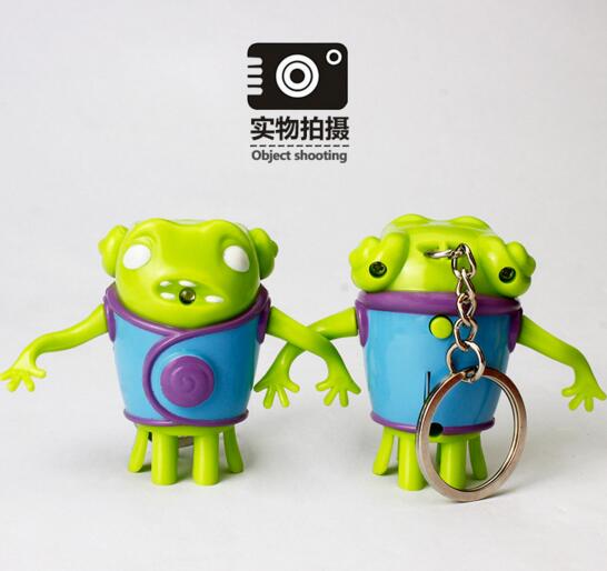 Promotional Alien shape with sound and led keychain