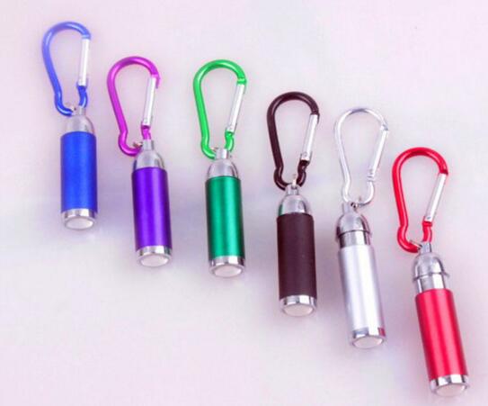 Promotional aluminum material with carabiner led keychain