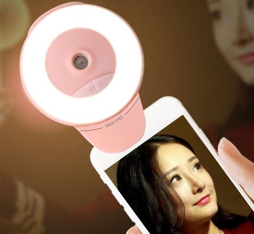 Promotional mini humidifier for face and fill light for cell phone