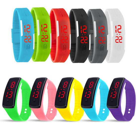 Promotional silicone led wristband smart watch for children
