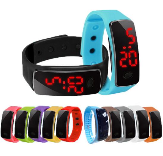 Promotional waterproof led wristband smart watch for student