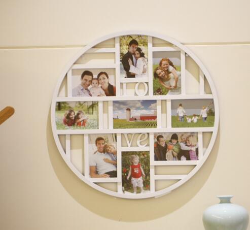 Promotional 6inch 9pcs round love photo frame