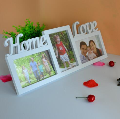 Promotional love and home 3pcs 6inch family picture frame