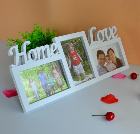 Promotional 6inch love and home desk family photo frame