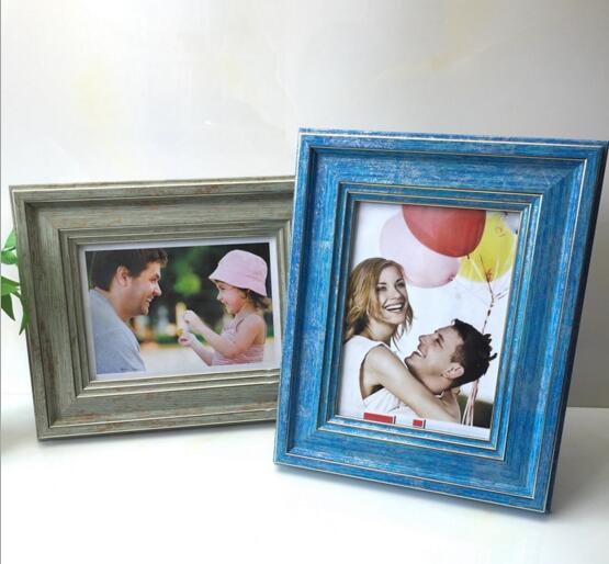 Promotional blue color 5,6,7,8,10inch a4, a3 different size ps desk photo frame