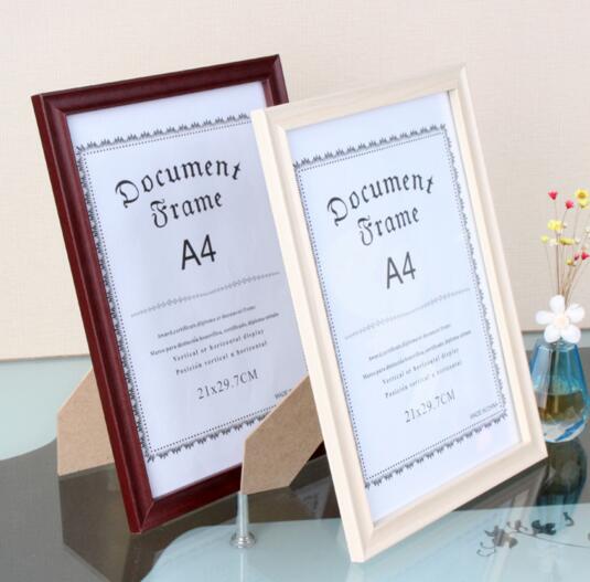 Promotional a4 and 3 solid wood ceritficate frame