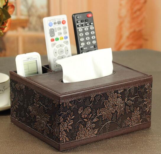 High quality tv controller and tissue storage box and desktop organizer