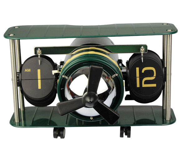 Retro or vintage style airplane shape clock for decorate