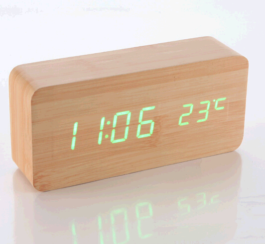 High quality with thermometer and timer original wood clock