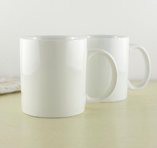 Promotional custom logo white color ceramic mug