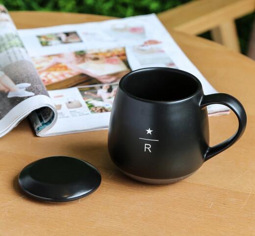 Promotional black color custom logo coffee mug