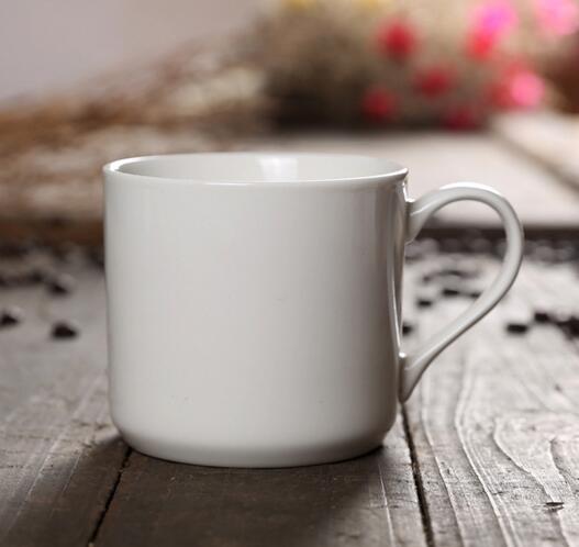 Promotional cheap style white color ceramic mug